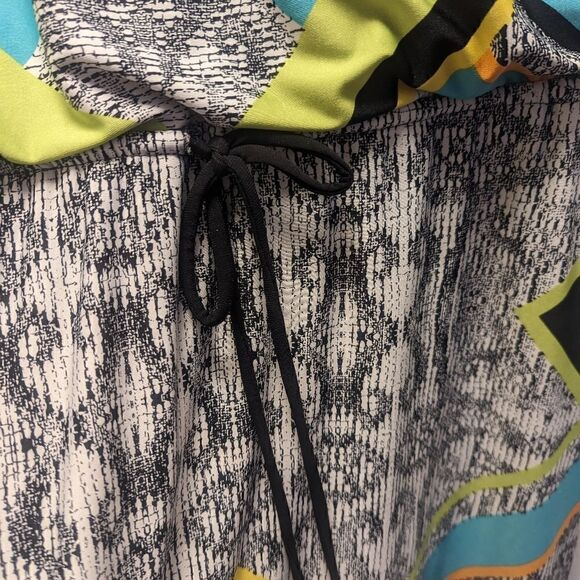 Large Emma & Michelle Snake Asymmetric Sleeveless Tribal Pattern Dress - Picture 2 of 9